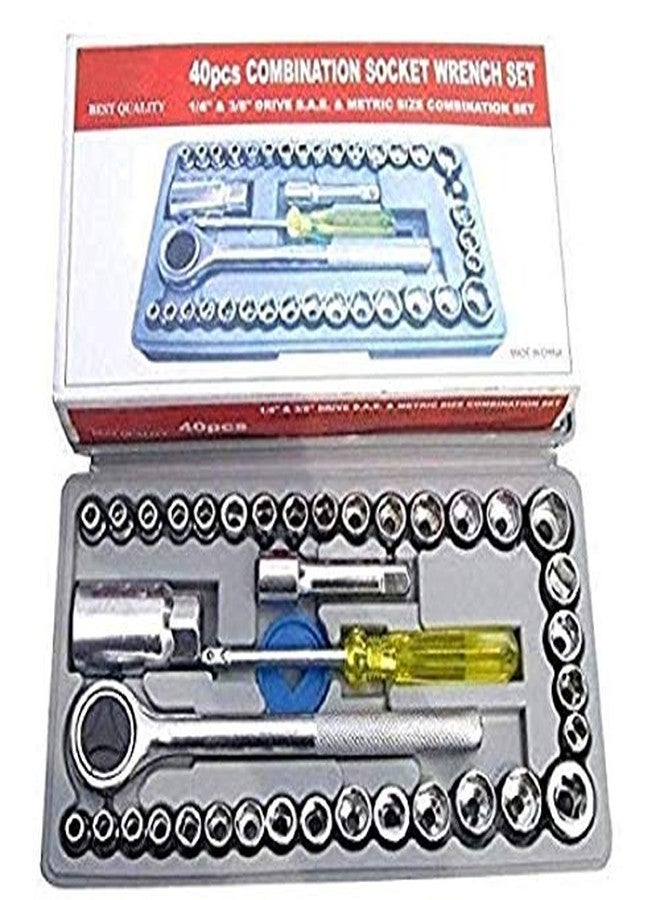 Naivete Box End Hand Tool Multi-Purpose Combination Socket Wrench Set - 40 Pieces - Image 3